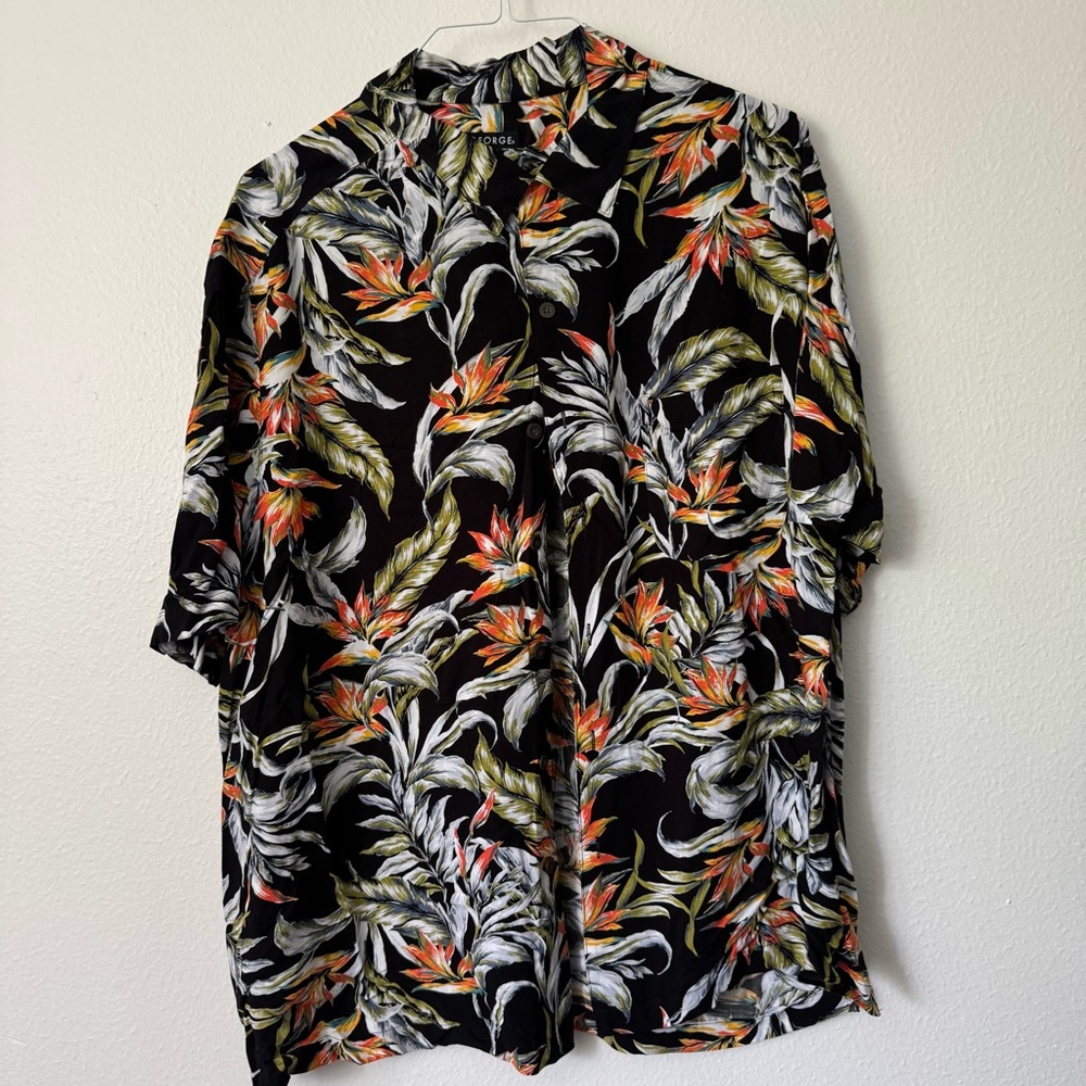George Tropical Floral Hawaiian Shirt - 2XL (50-52) $15